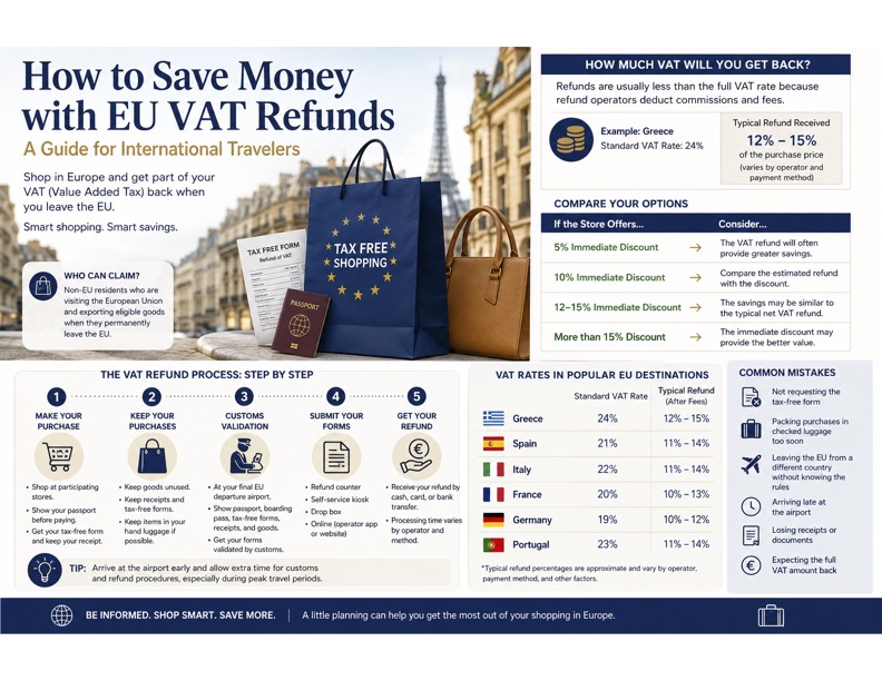 How to Save Money with EU VAT Refunds: A Guide for International Travelers